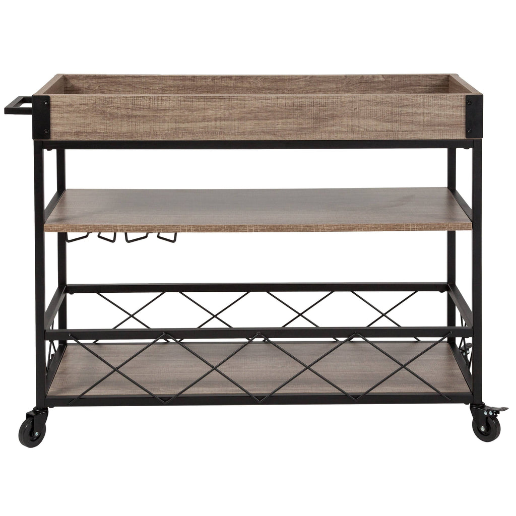 Oak Wood Kitchen Bar Cart K30942