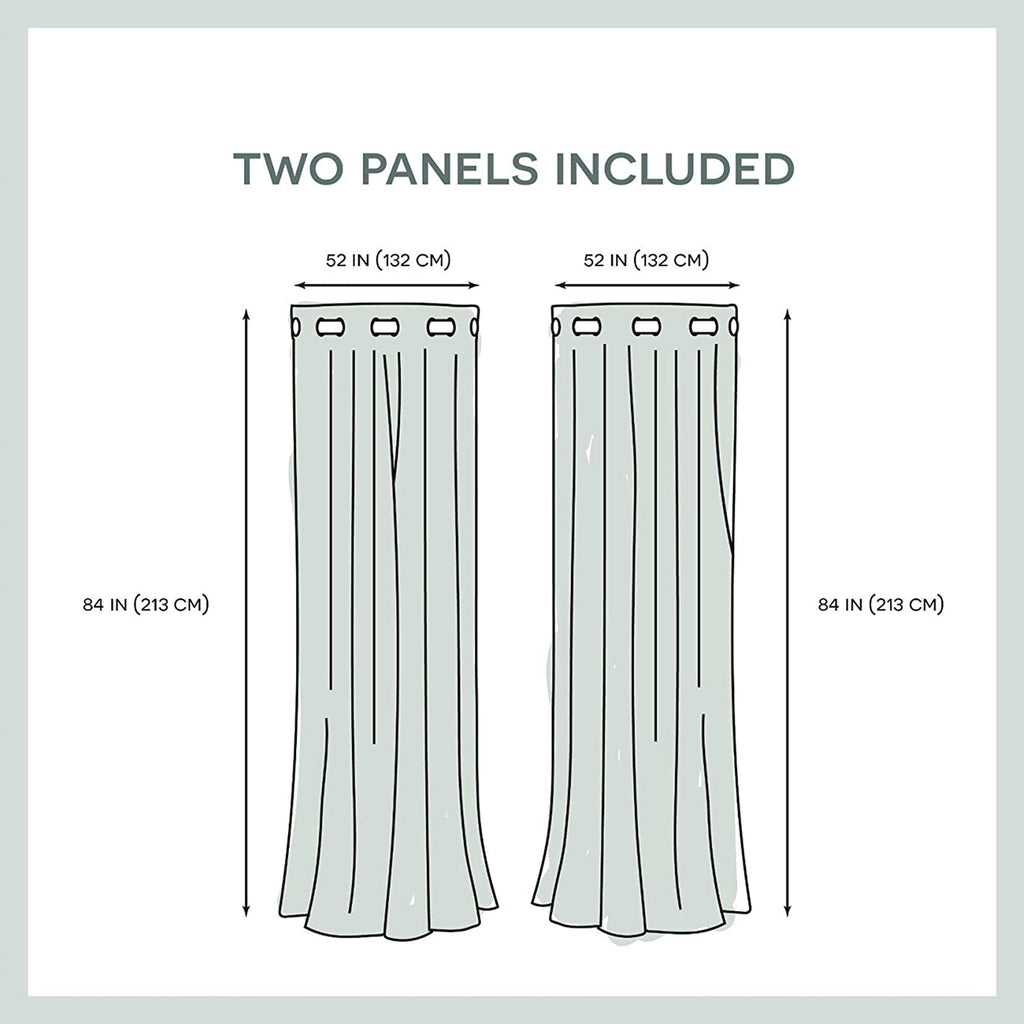 Blue Grommet Curtains 52"x84" L55760