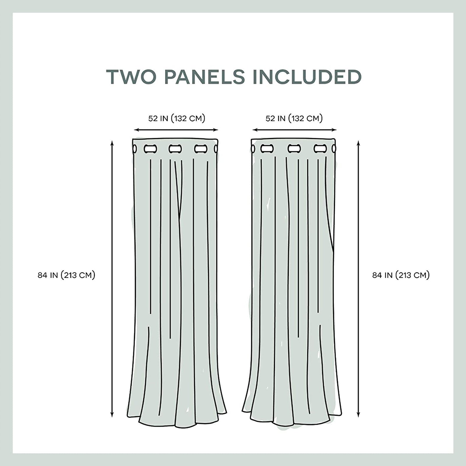 Blue Grommet Curtains 52"x84" L55760