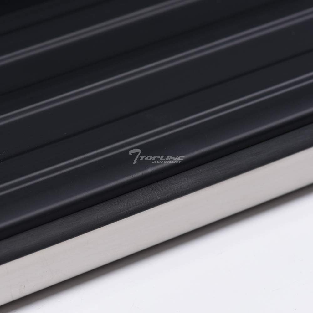 Black With Chrome Trim Aluminum Side Step Rail Running Boards For Nissan Frontier Crew Cab R1712