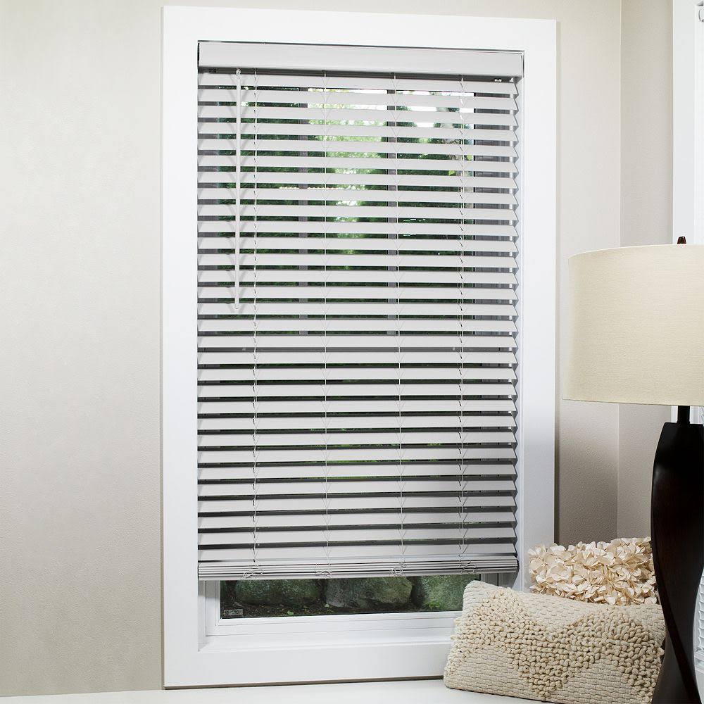 Grey Cordless Flat Slat Blind S745