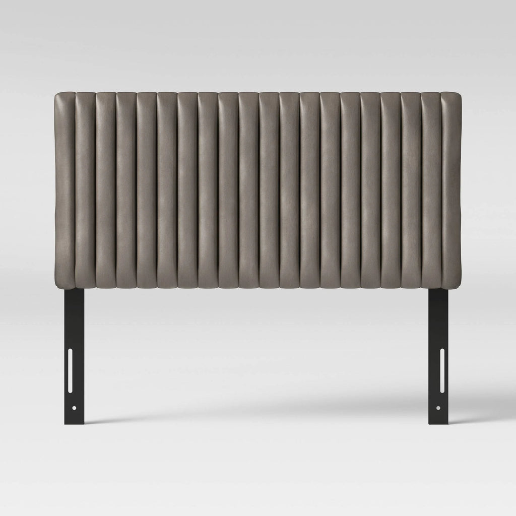 California King Velvet Channel Headboard T19431