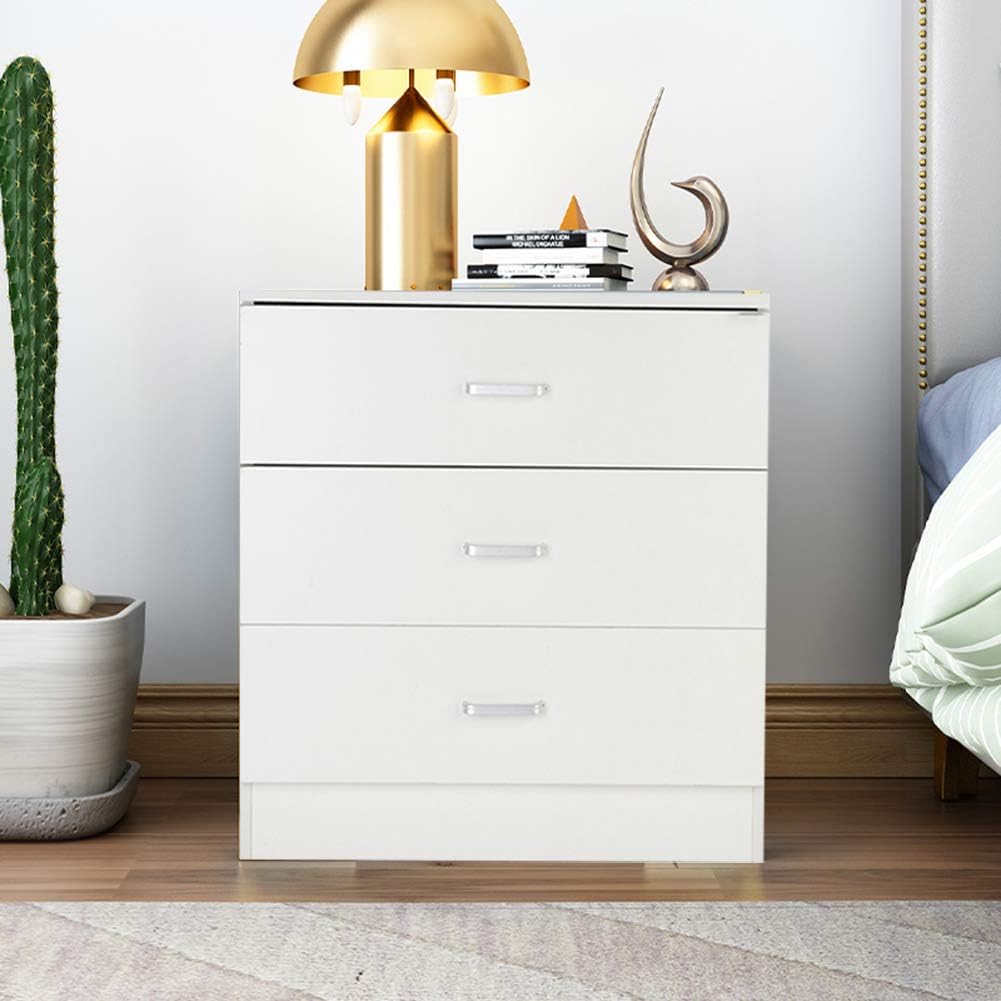 White 6 Drawer Wooden Chest of Drawers with Wheels R350937