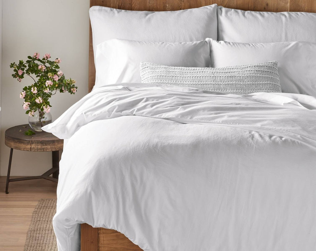 Moonlight Blue Organic Sateen Fitted Sheet Y758