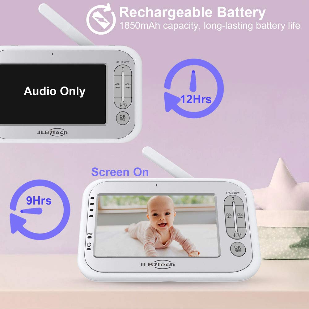 5 Split Screen Video Baby Monitor with 2 Cameras and Audio S333645