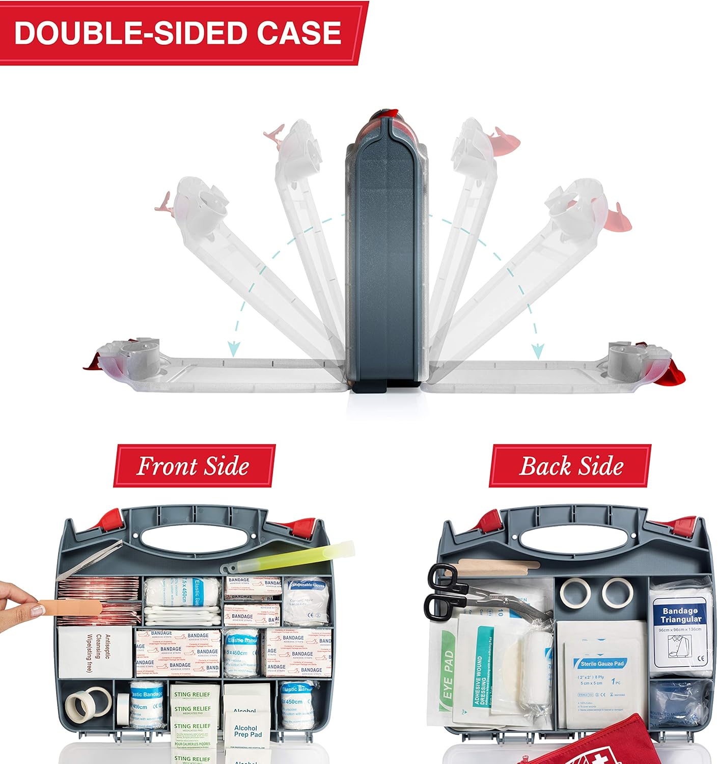 2-in-1 Hardcase First Aid Kit (348 Piece) + Bonus Mini Kit (32 Piece) R31031