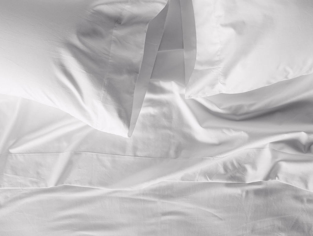 Moonlight Blue Organic Sateen Fitted Sheet Y758