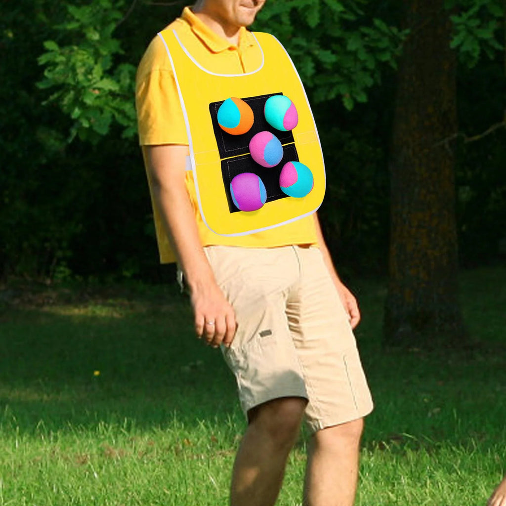Yellow Sticky Ball Dodgeball Game with Vest D3244