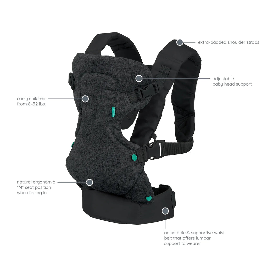 Black 4-in-1 Convertible Baby Carrier P3454
