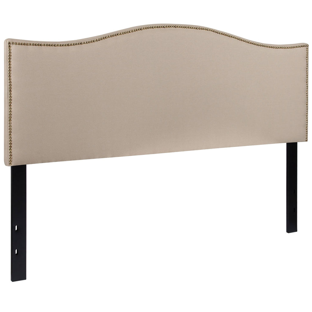Beige and Black Transitional Queen Size Headboard G215