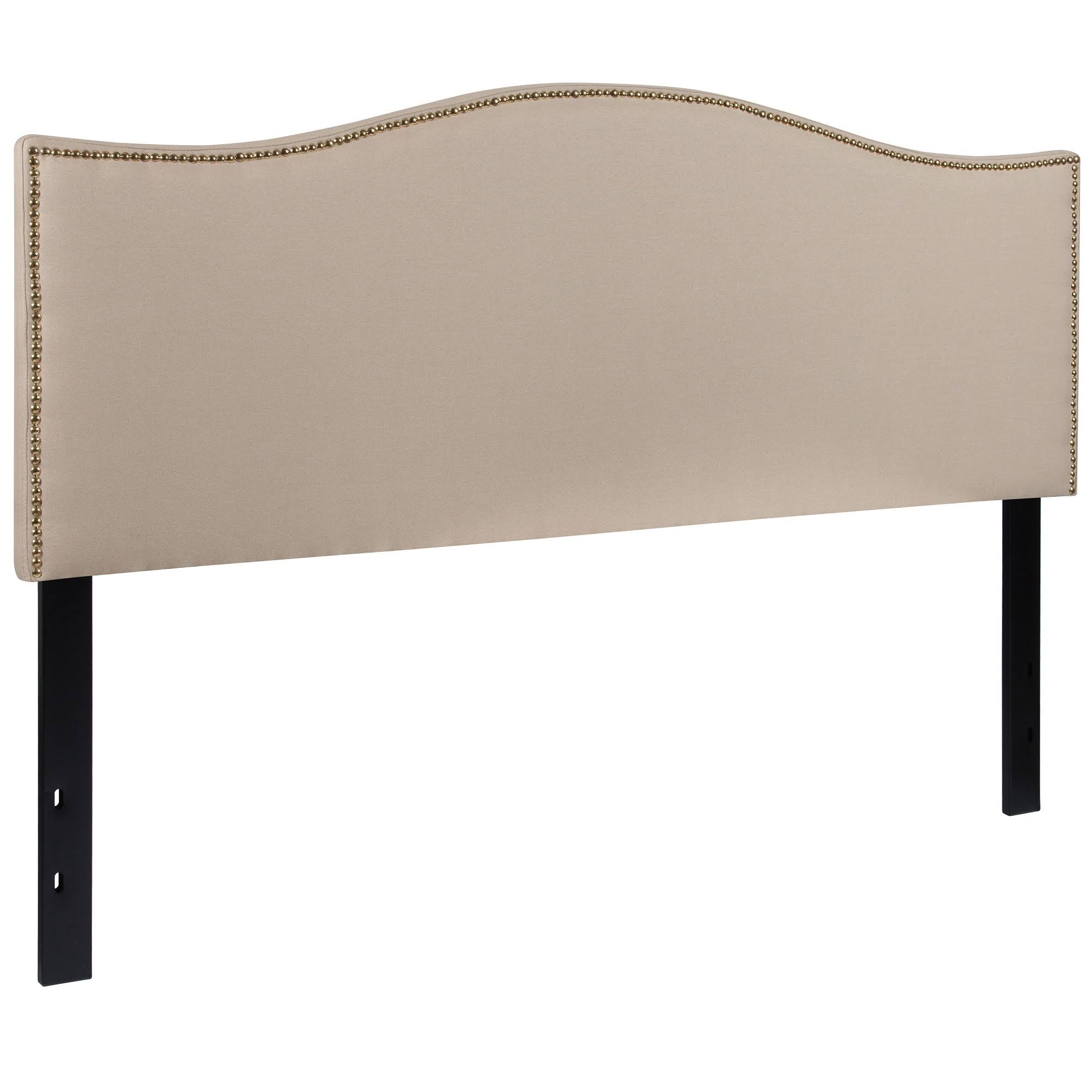 Beige and Black Transitional Queen Size Headboard G215
