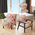 Upholstered Floral Accent Chair and Traditional Arm Chair U2104