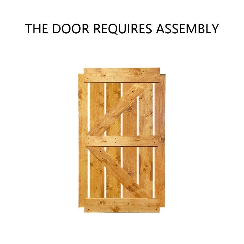 Jungle Green 84 x 84 Barn Door with Hardware Kit W622
