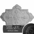 Cathedral Ceiling Medallion, Hand-Painted Steel Gray I965