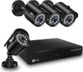 5MP 4CH Wired Security Camera System DVR, 4PCS 1080P Waterproof Outdoor Cameras H4416