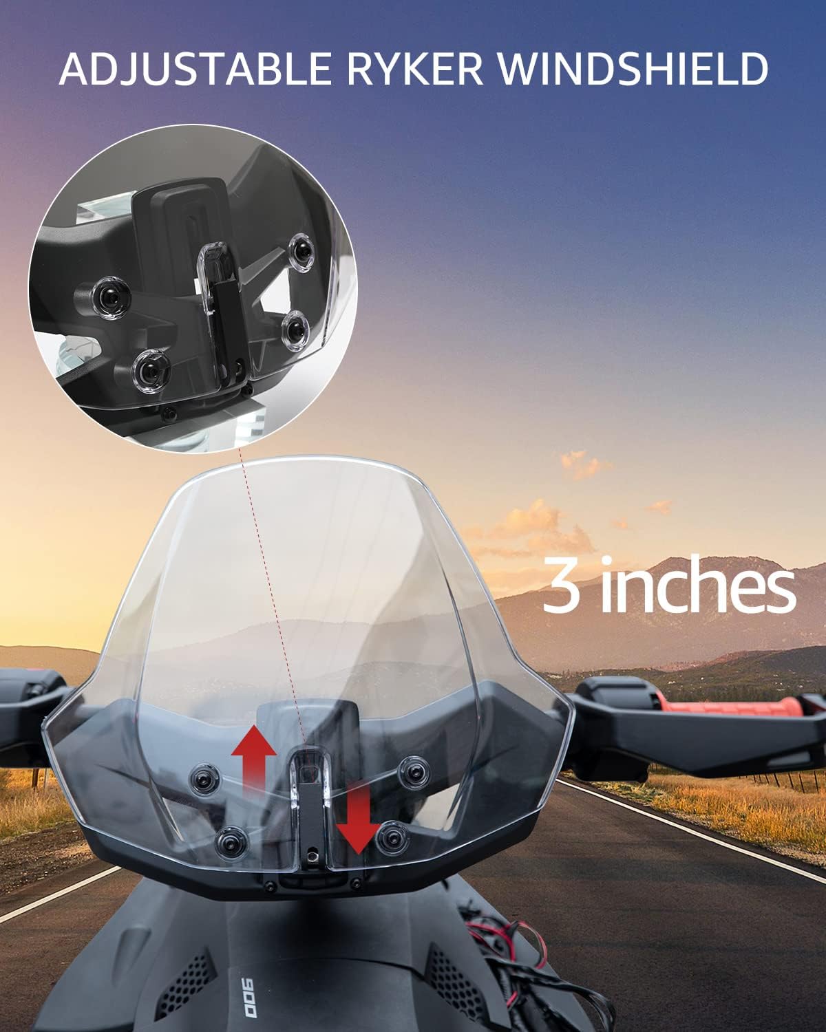 Adjustable Windshield for Can Am Ryker R4381