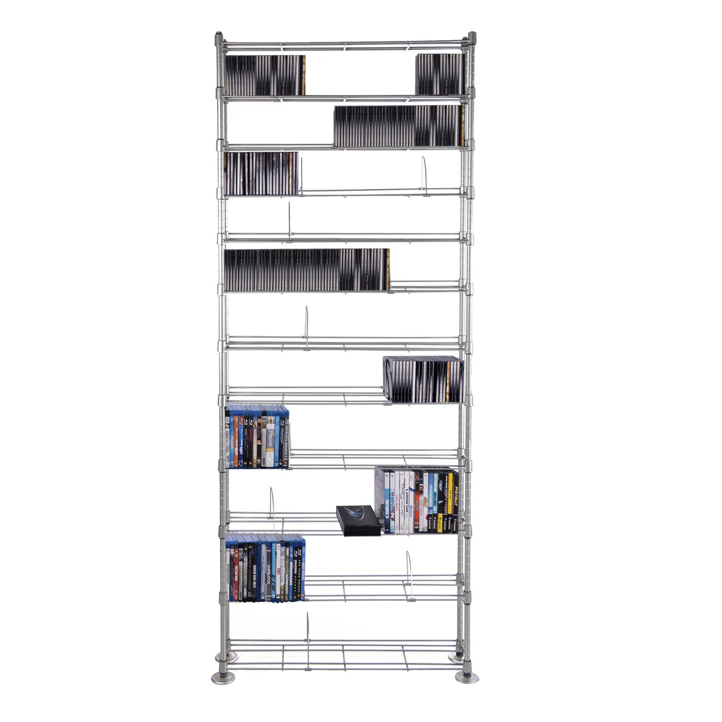 12 Multimedia Silver Shelving Organizer O16815