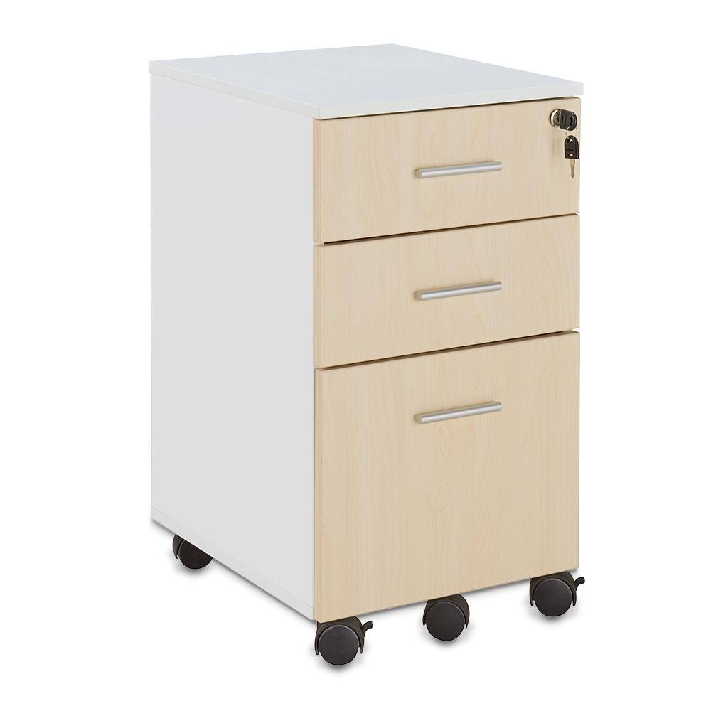 Light Maple Mobile Pedestal Box File U696