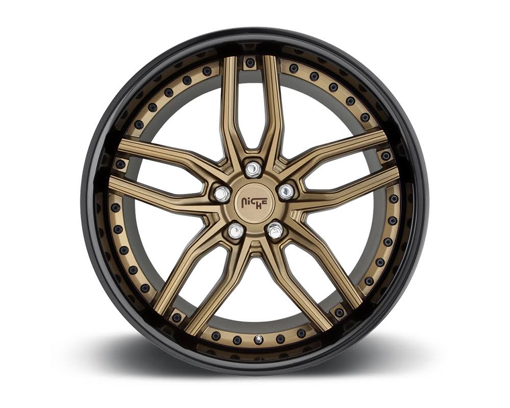 Bronze w/ Gloss Black Lip 1-Piece Cast Wheel 19x9.5 5x112 48mm E4539