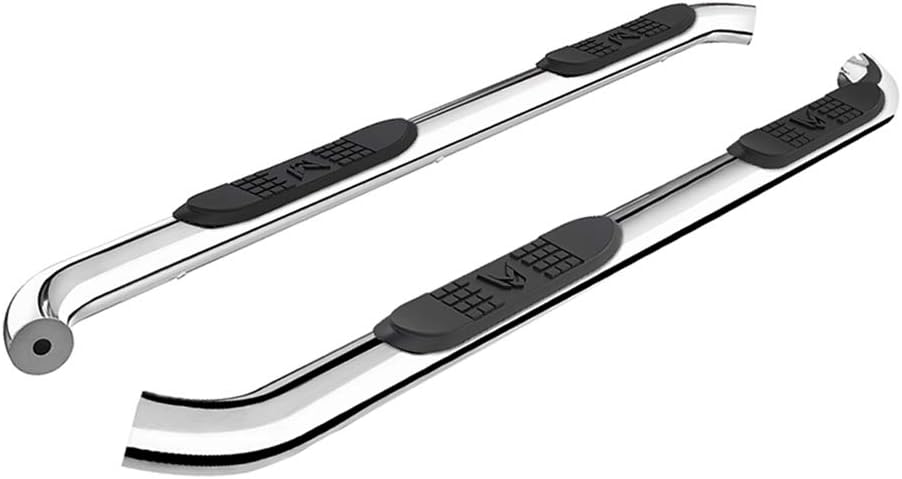 Stainless Steel Side Step Rails Nerf Bars Running Boards 2pcs with Mounting Bracket Kit D930862