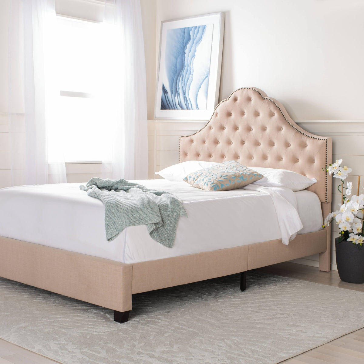 Beige Full Bed W8499