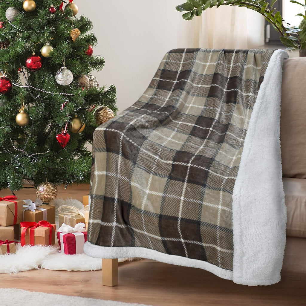 Red Buffalo Plaid Fleece Throw Blanket 50’’ X 60’’ F3703
