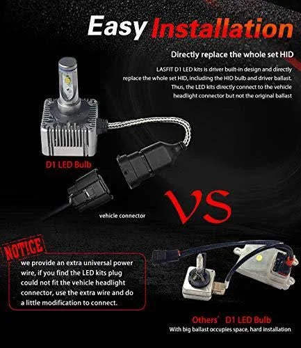 LED Headlight Bulbs 72w 7600Lm 6000K Cool White 2PCS Z466