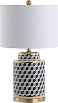 Black/White Ceramic/Metal LED Table Lamp Z78101