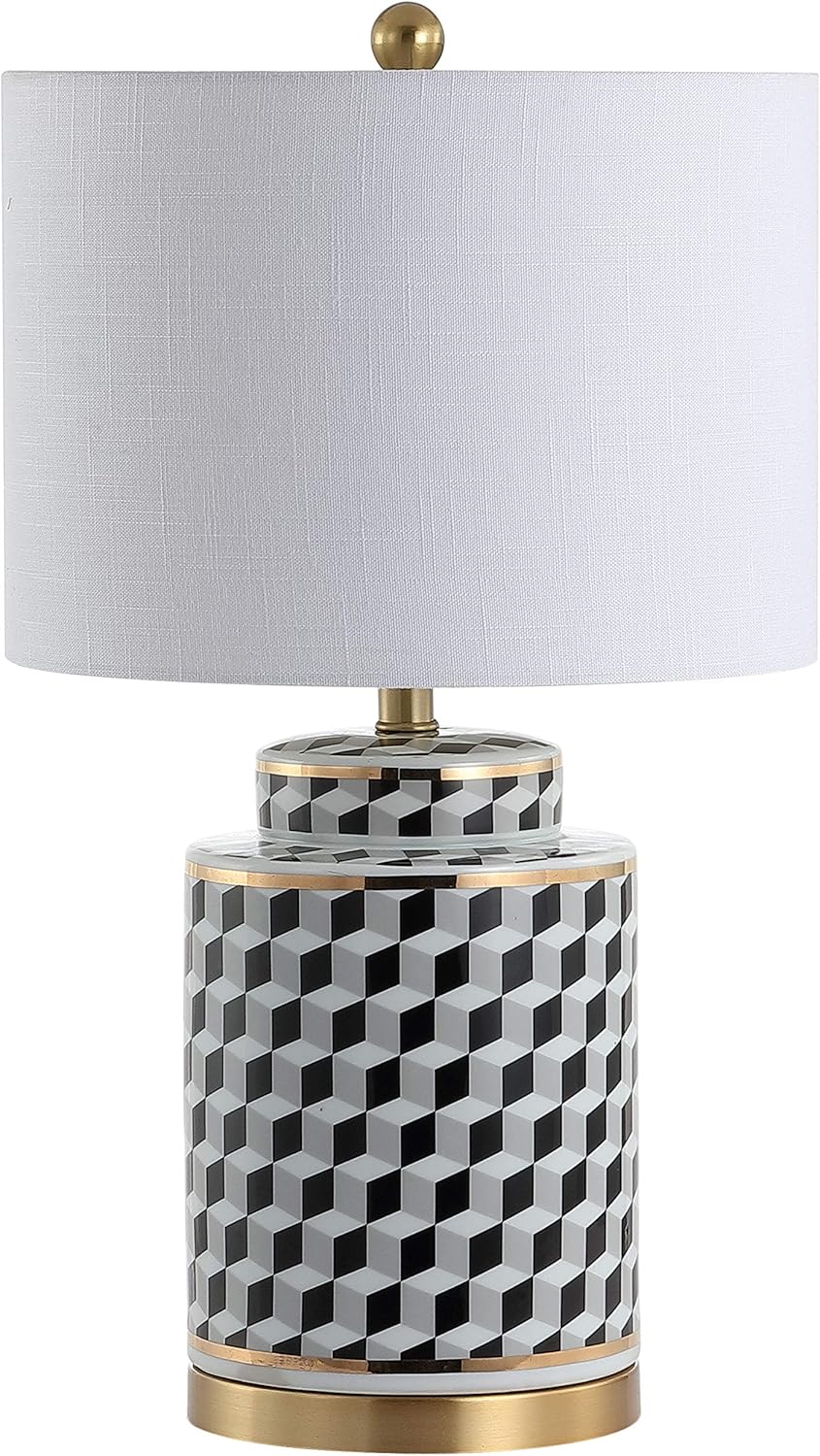 Black/White Ceramic/Metal LED Table Lamp Z78101