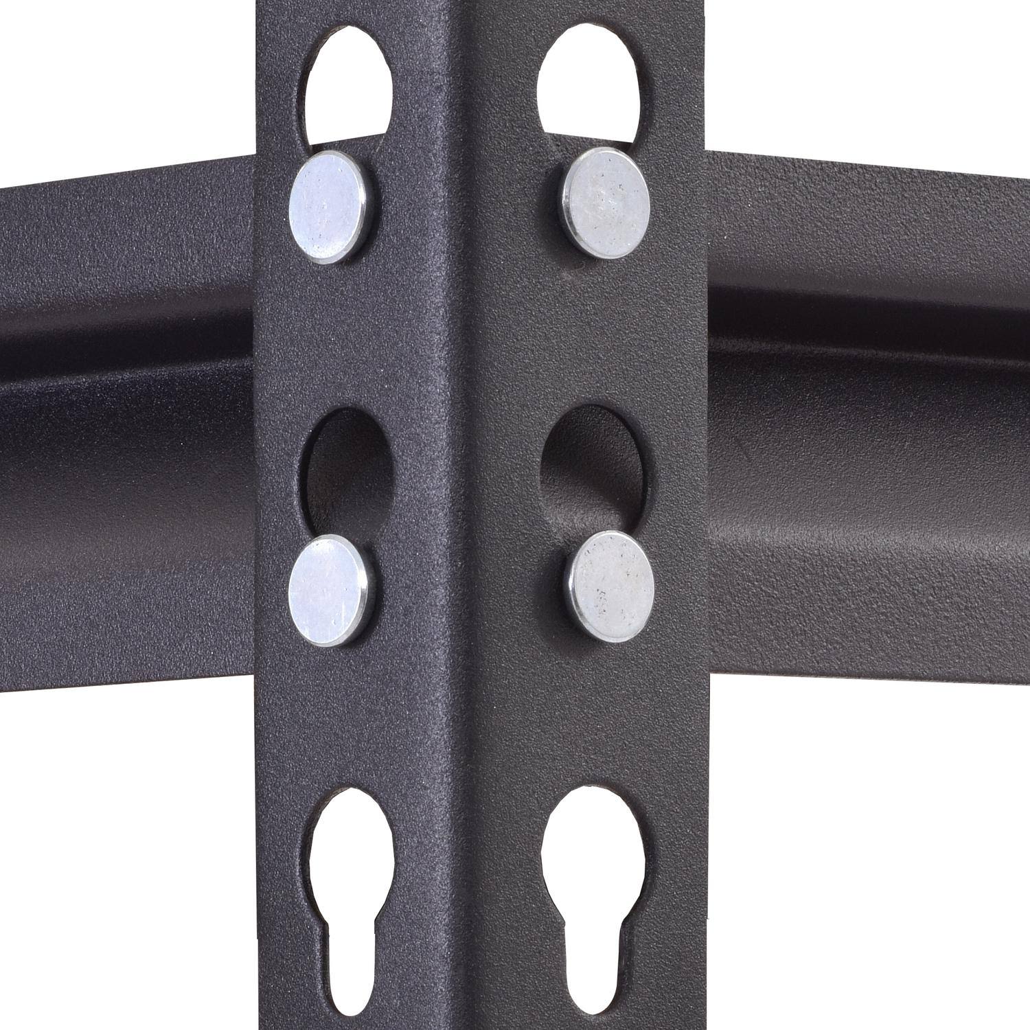 Steel Storage Rack, 5 Adjustable Shelves, 3200 lb. Capacity, Black X736