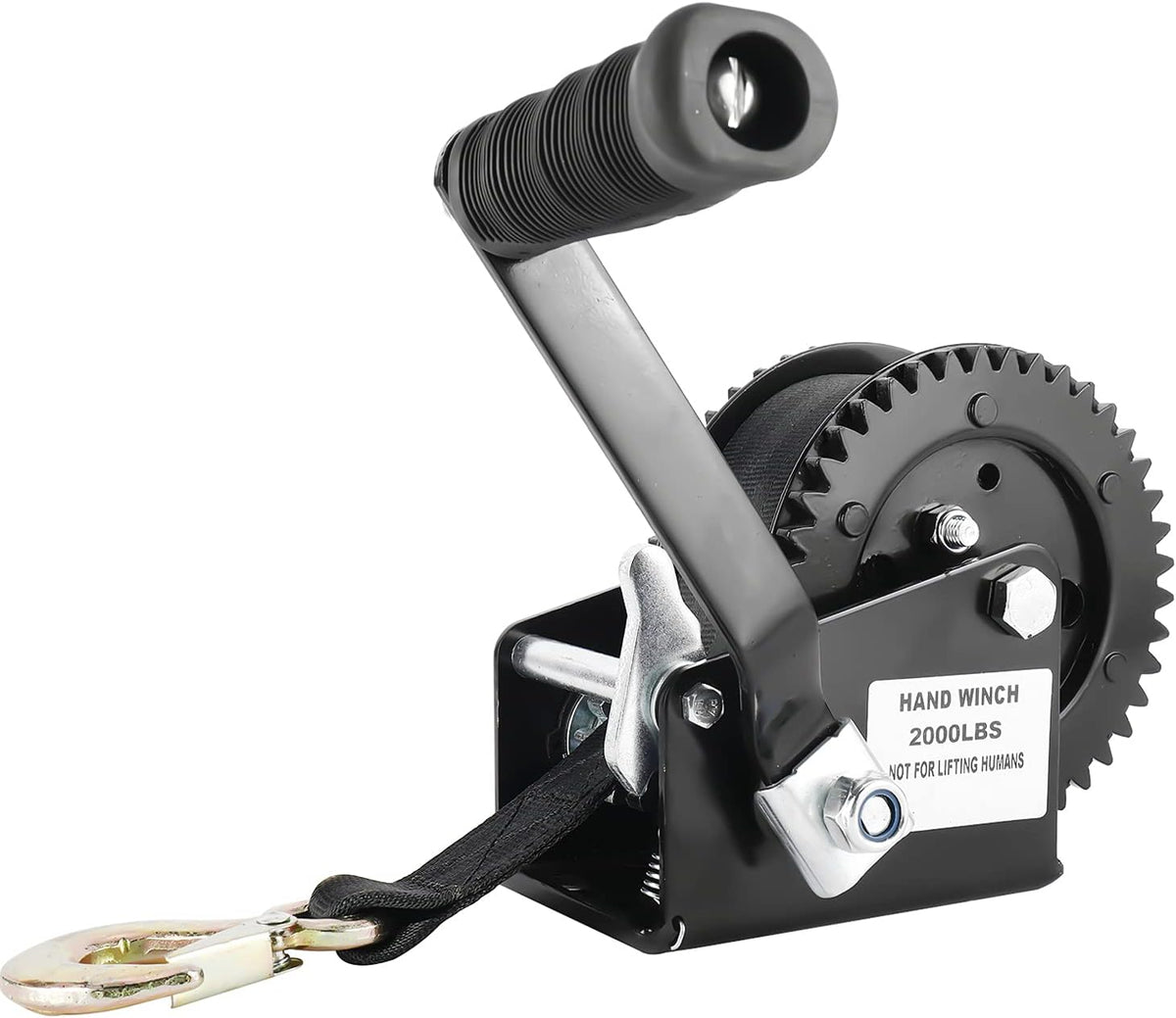 Heavy Duty Hand Winch 2000LBS with 25-Foot Strap, Pack of 2 L244