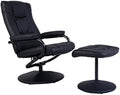 Gray PU Leather Recliner Chair with Ottoman U555