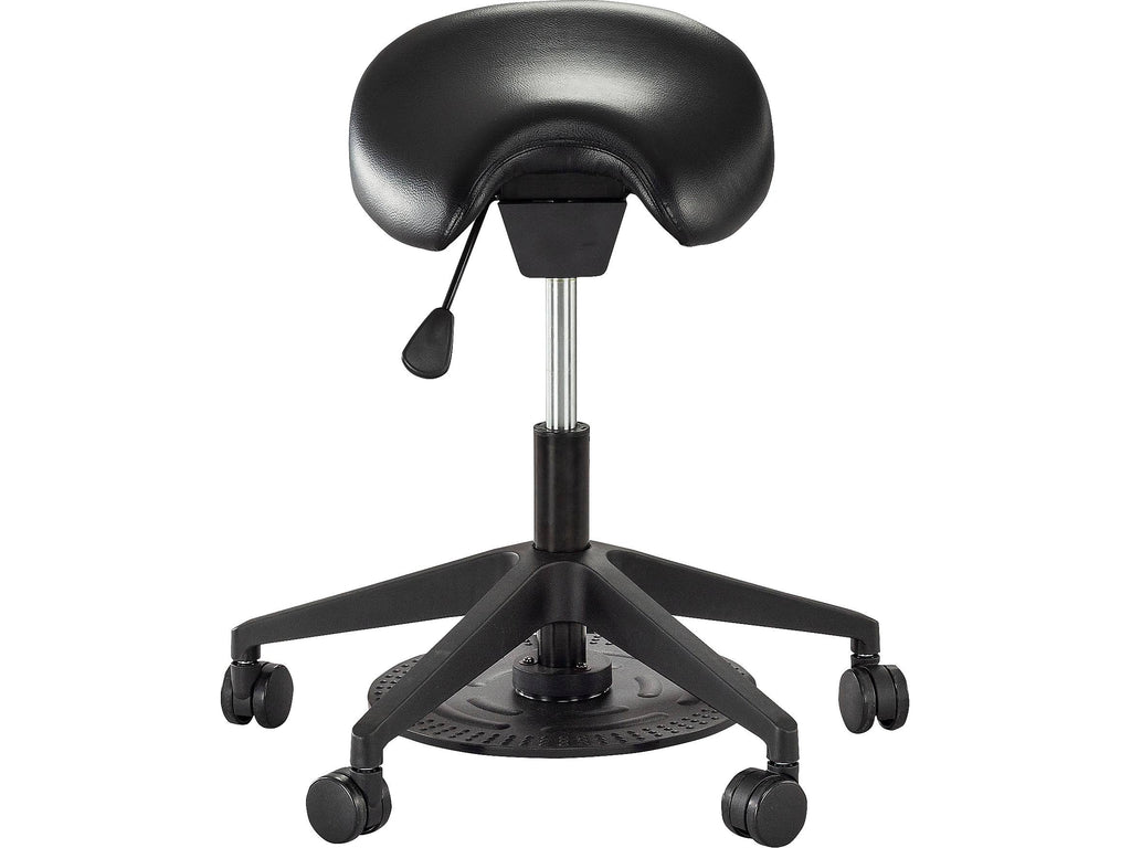 Saddle Swivel Stool with Plastic and Vinyl L66407