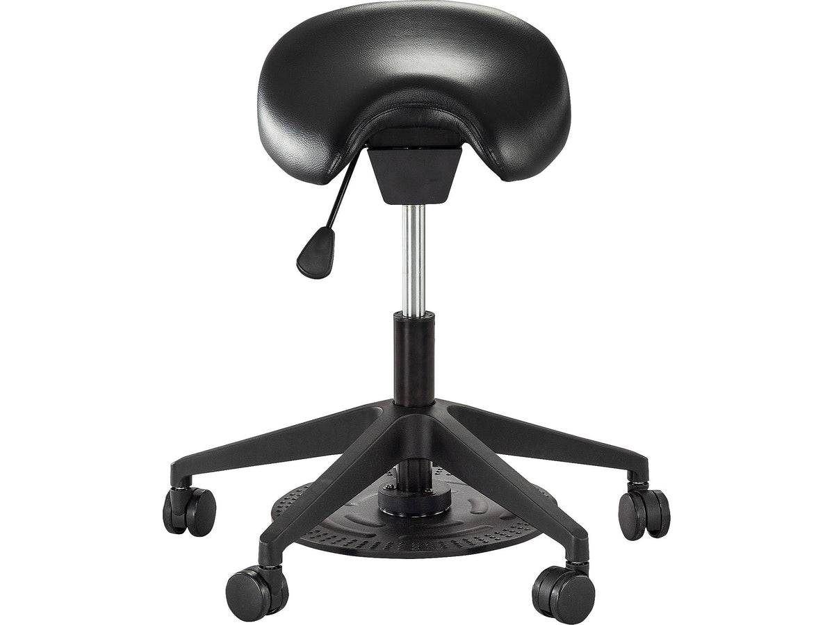 Saddle Swivel Stool with Plastic and Vinyl L66407