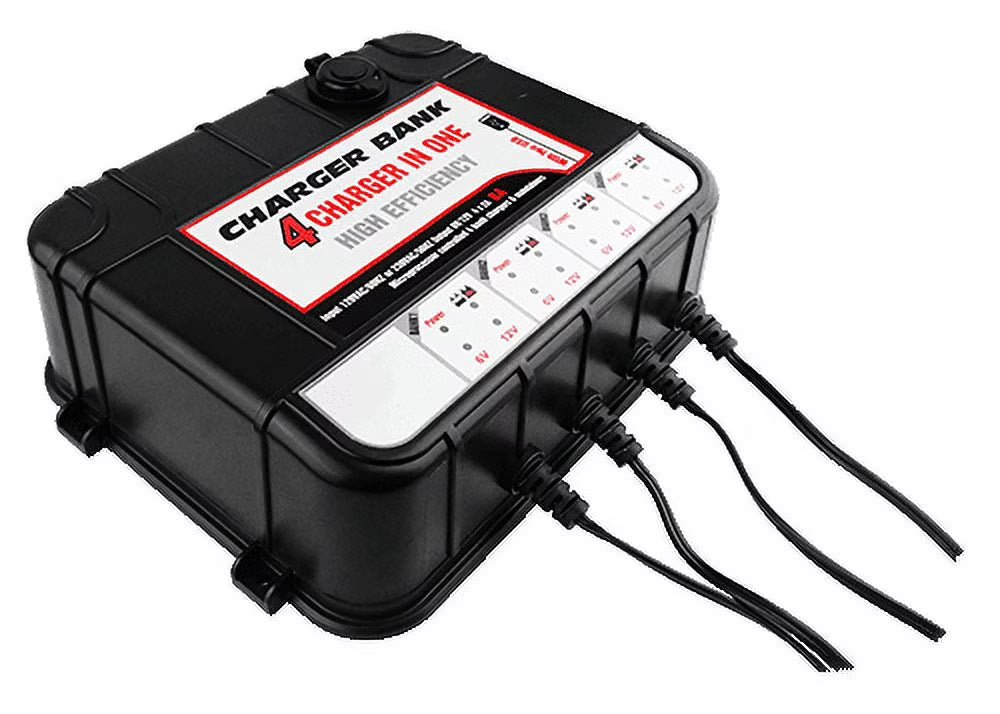 4-Bay 6/12v 2A Float Charger/Maintainer H492295
