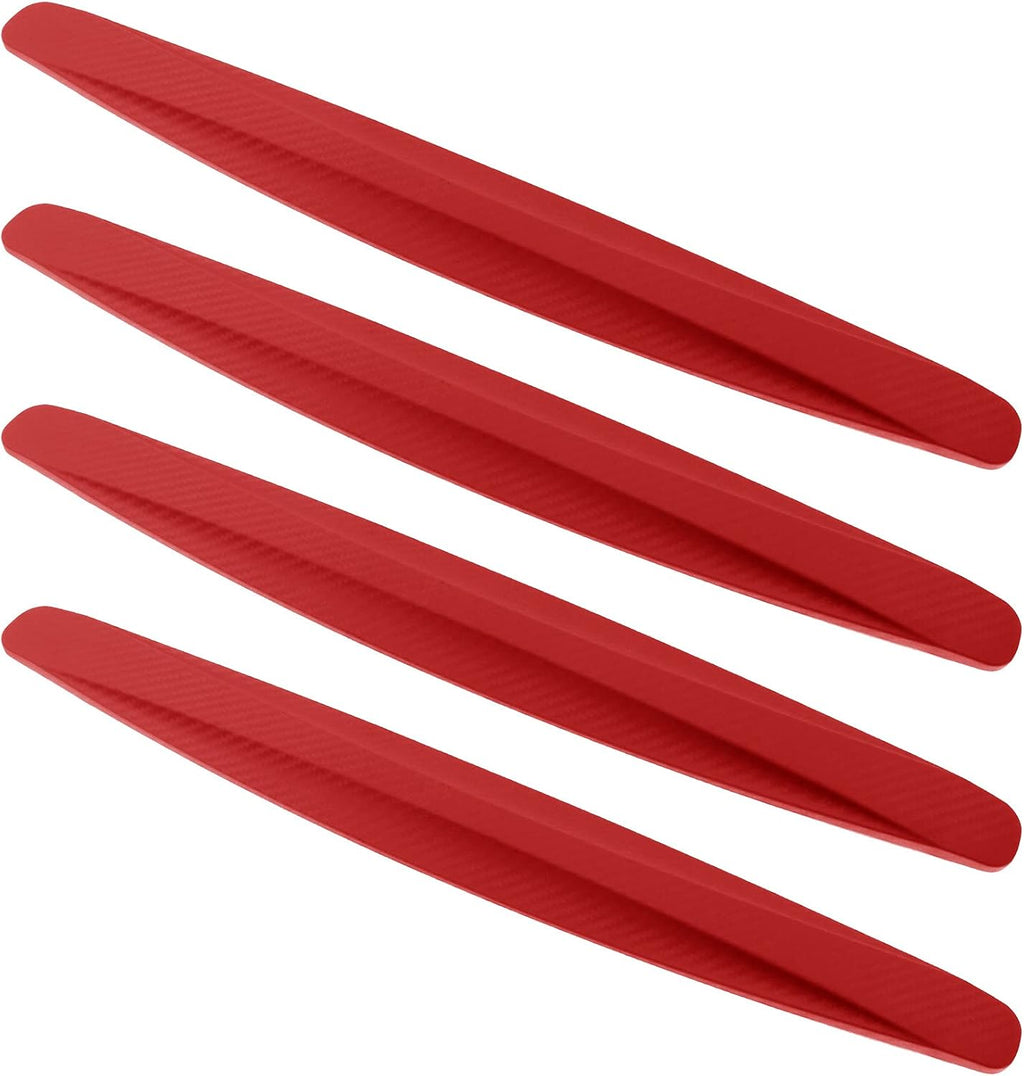 4 Pack Red Rubber Car Bumper Protector Guard Strips A7080