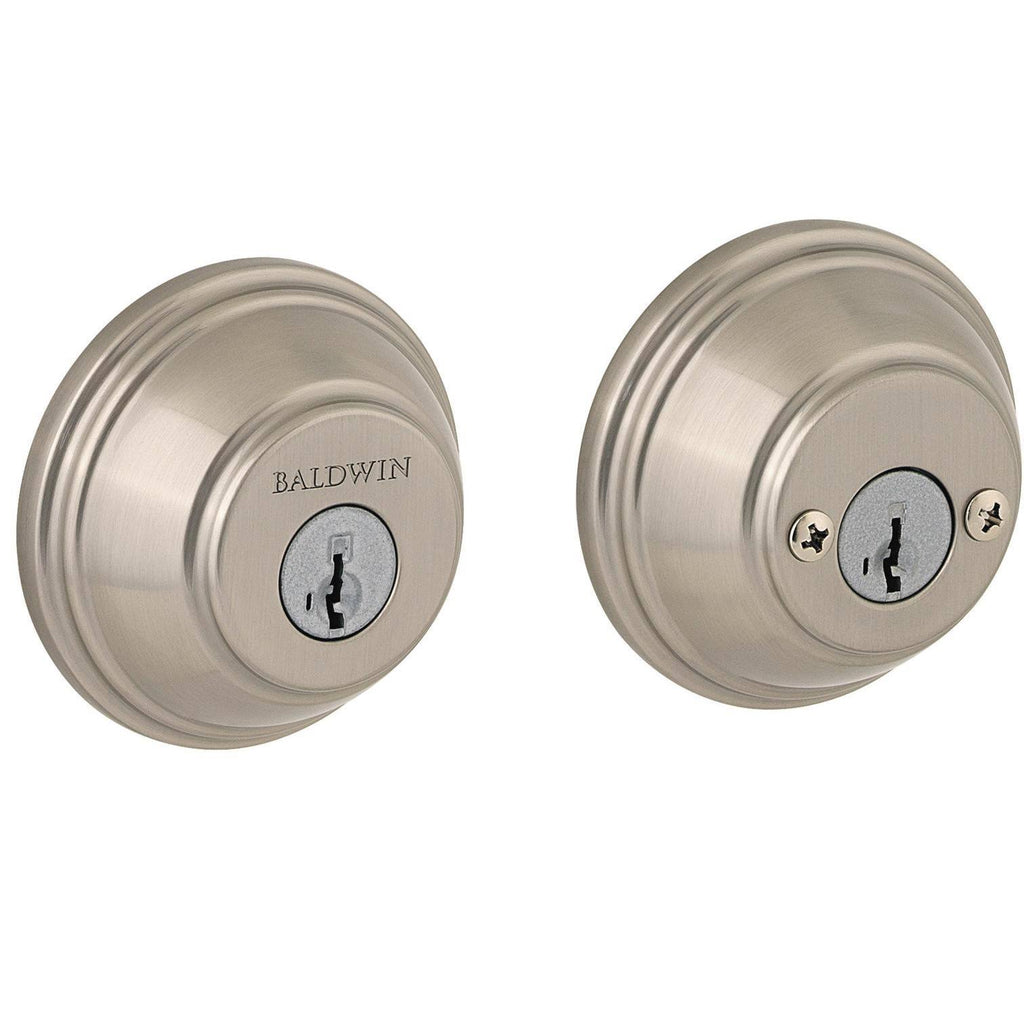Satin Nickel Round Double Cylinder Deadbolt R45936