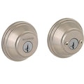 Satin Nickel Round Double Cylinder Deadbolt R45936