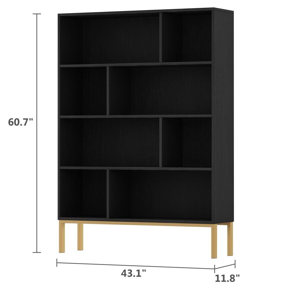 Black 4-Tier Bookcase O474291