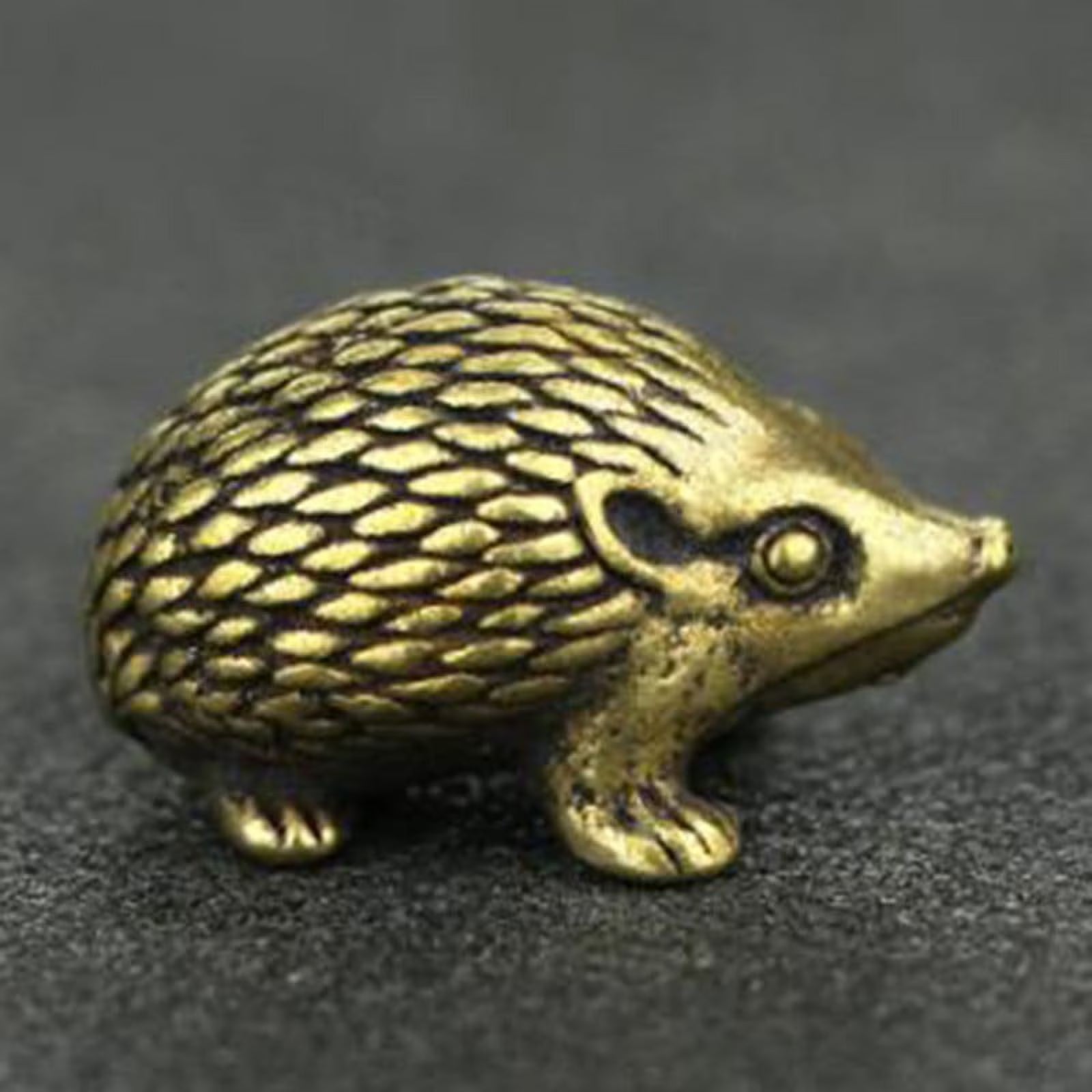 Brass Hedgehog Statue Home Decor Ornaments O2674