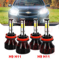 H9 H11 LED Headlight Bulbs Kit 4pcs L70890