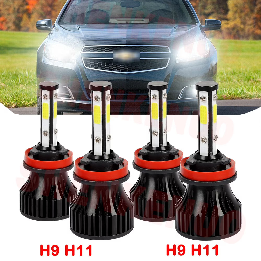 H9 H11 LED Headlight Bulbs Kit 4pcs L70890