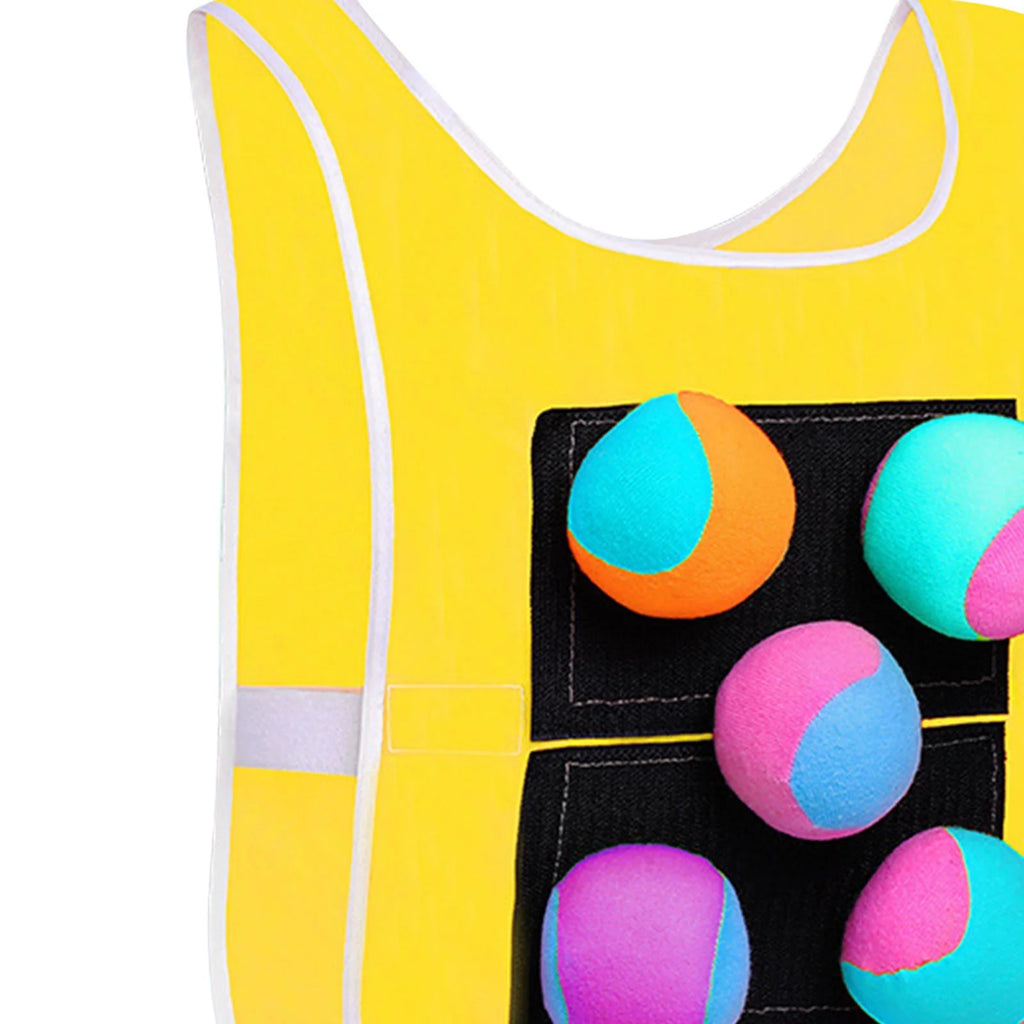 Yellow Sticky Ball Dodgeball Game with Vest D3244