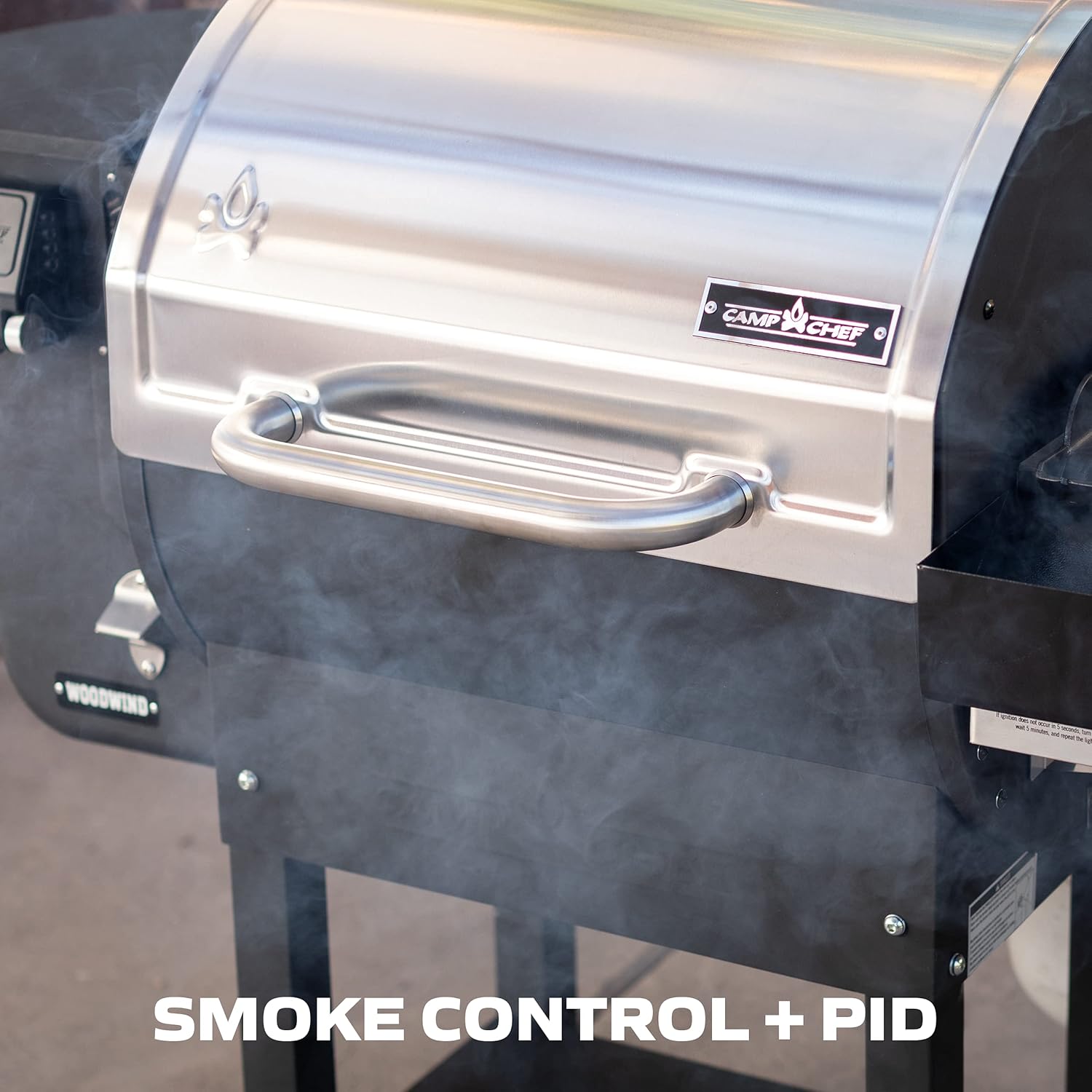 24 in. WIFI Woodwind Pellet Grill & Smoker, Stainless Steel, 811 sq in Cooking Surface P622415