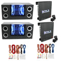2 Pack Subwoofers & 2 Pack Amp & 2 Pack Wire Kit E861