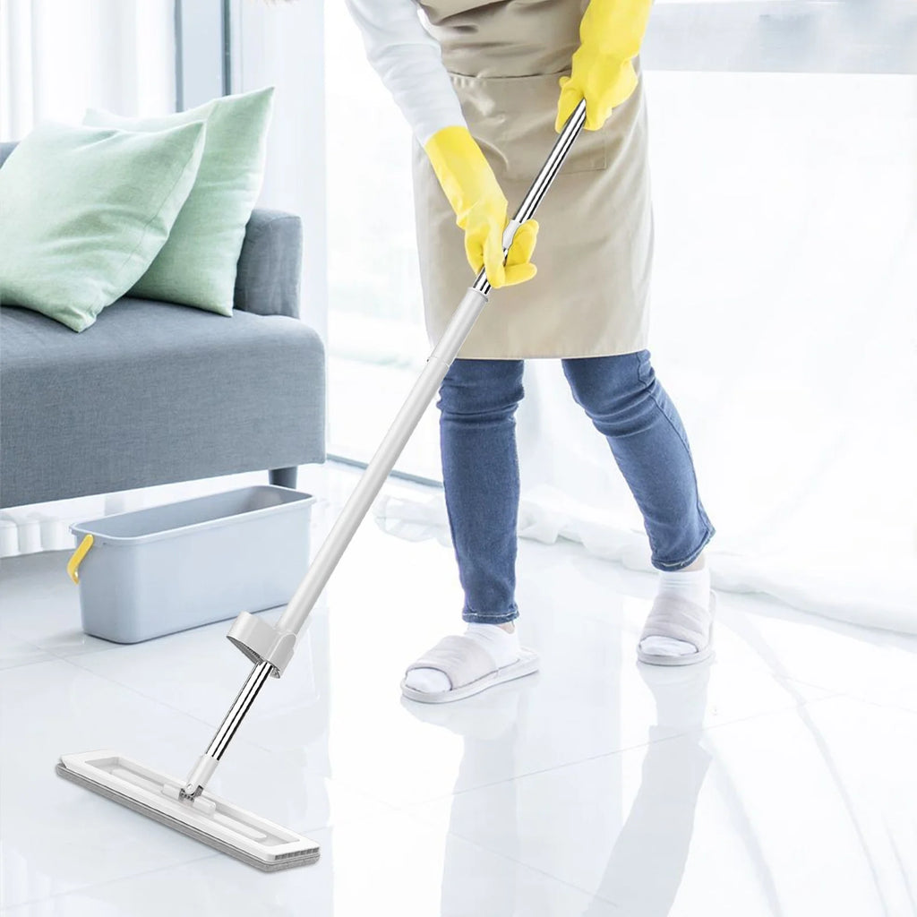 Spin Mop Hands-Free Microfiber Flat Mop Z528168