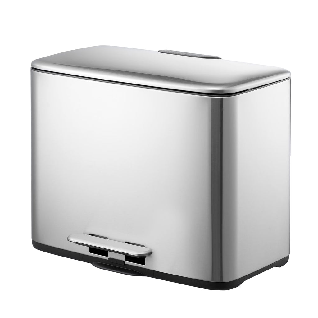 9.5 Gallon Dual Compartment Step-On Kitchen Trash Can U5544