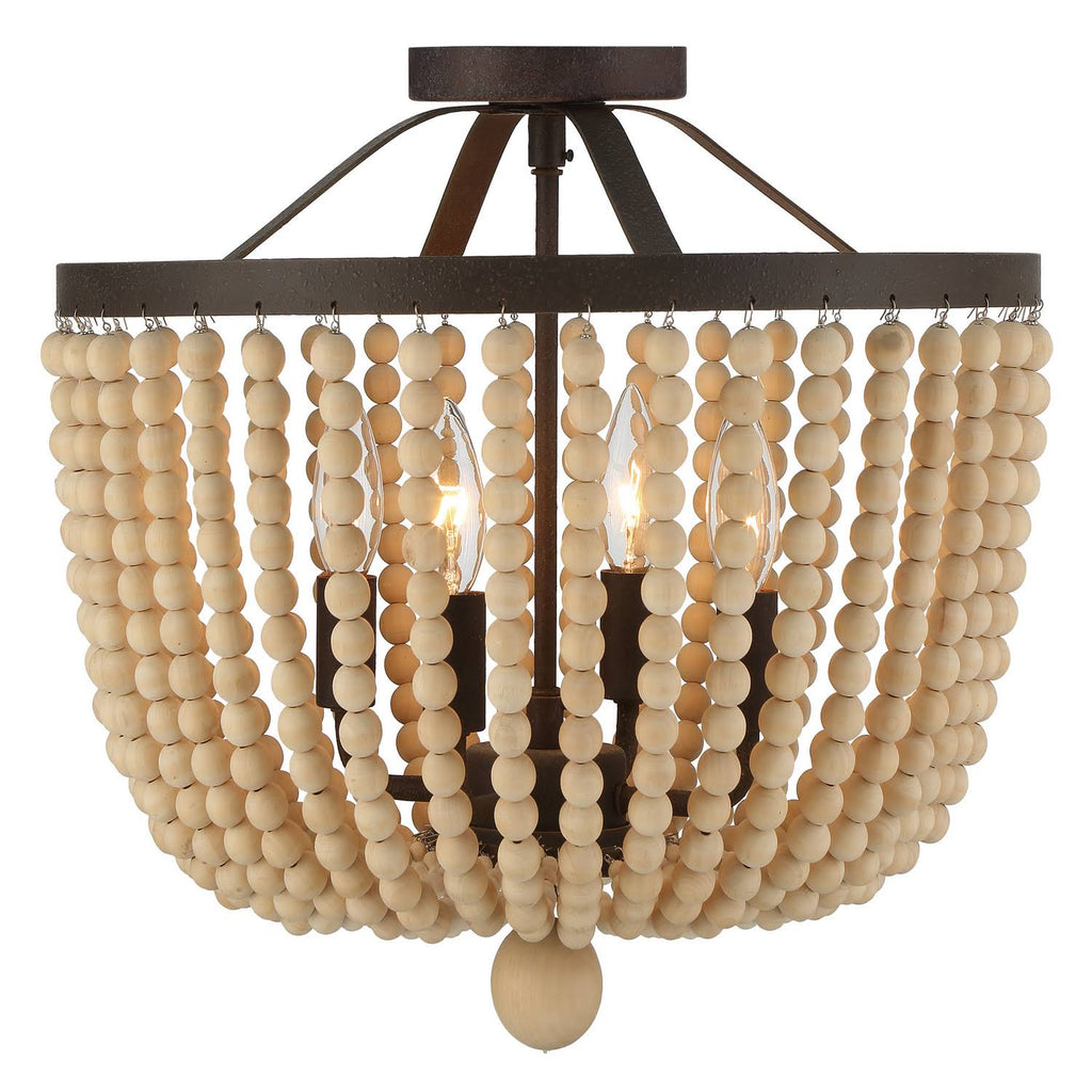 4 Light Forged Bronze Ceiling Mount W714142