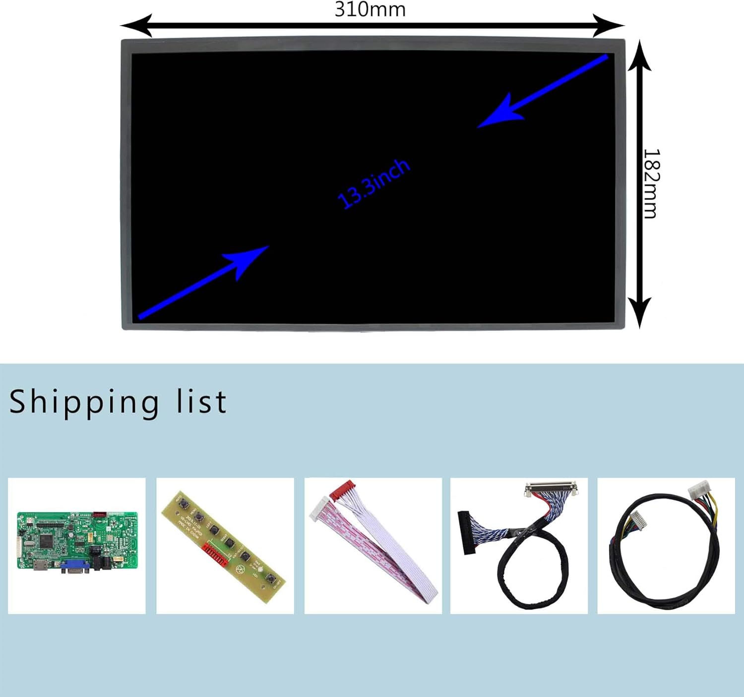 13.3 Inch 1920X1080 LCD Screen with LCD Controller Board O758