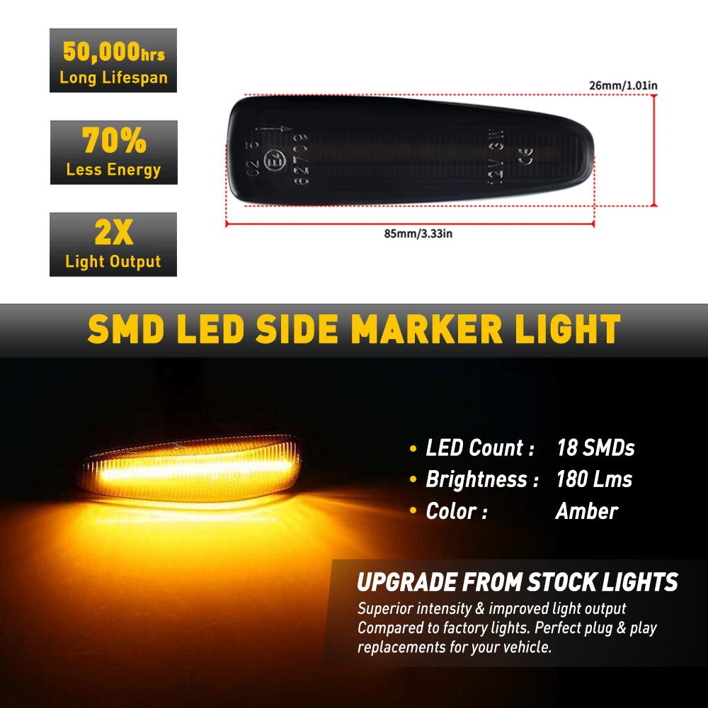 Smoked Lens LED Side Marker Lights A507